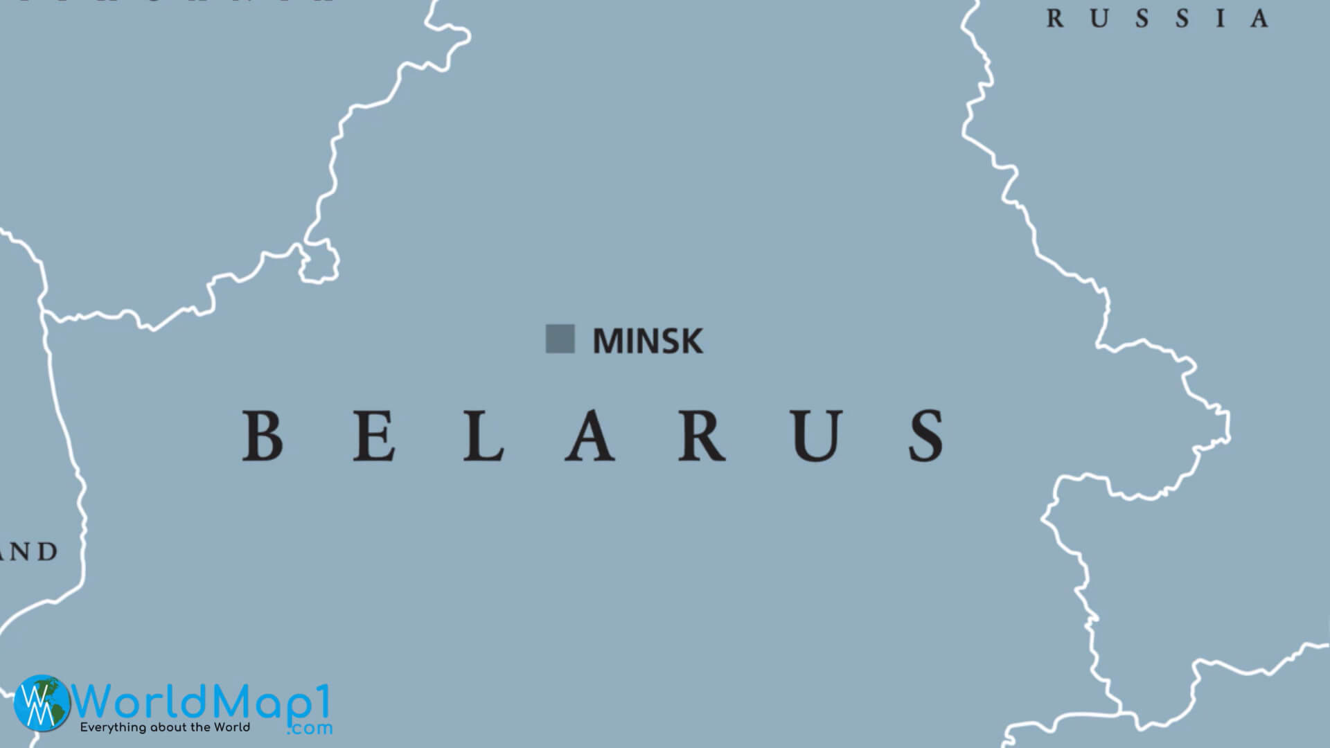 Carte de la capitale de la Bielorussie avec Minsk